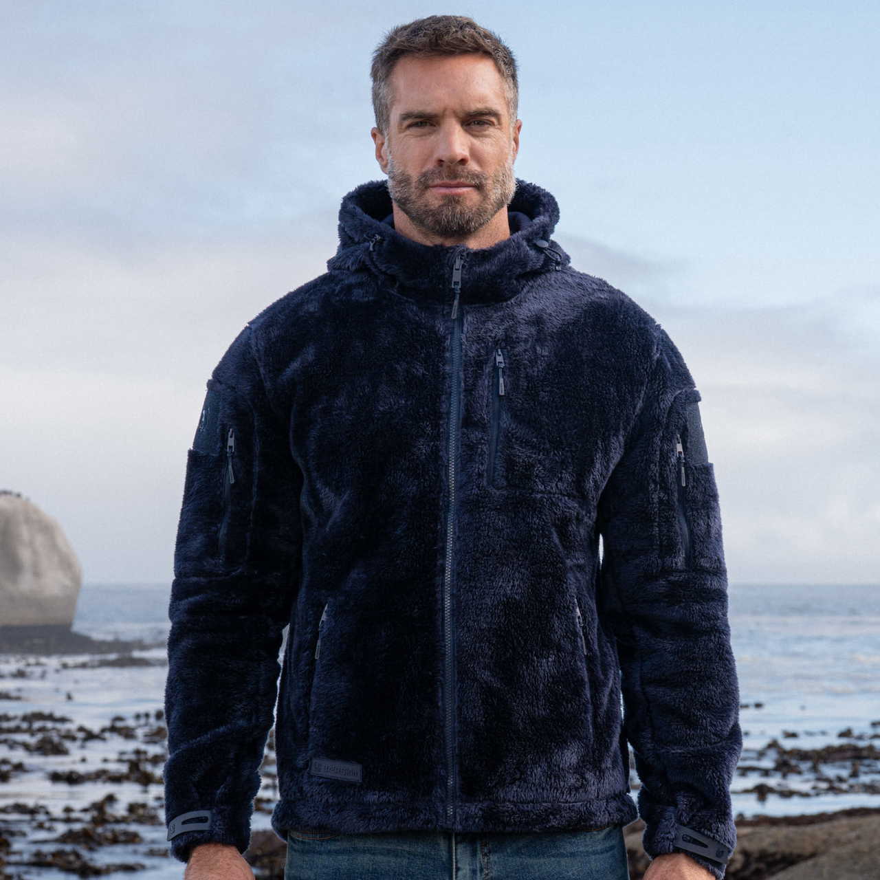 BÆRSkin Shaggy Hoodie Navy