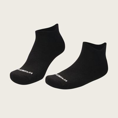Merino Wool Ankle Tab Socks Black