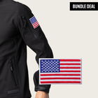 BÆRSkin Softshell Hoodie + American Flag Patch (2 Pack)