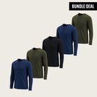 Sorona Henley Long Sleeve T-shirt (5 Pack)
