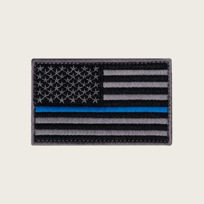 American Flag Velcro Patch - Left Arm USA Blue Line