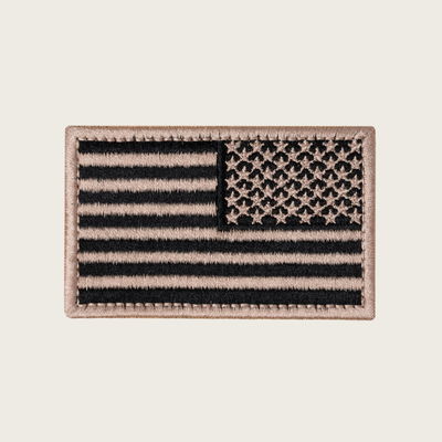 American Flag Velcro Patch - Right Arm USA Bronze