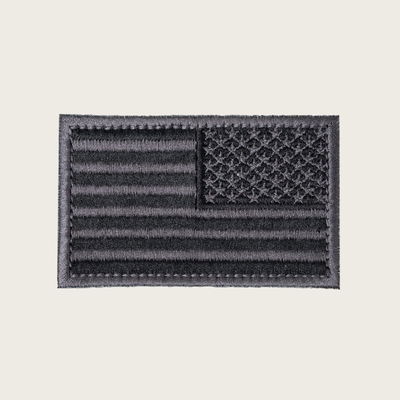 American Flag Velcro Patch - Right Arm USA Silver