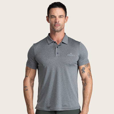 Moisture Wicking Short Sleeves Polo Grey