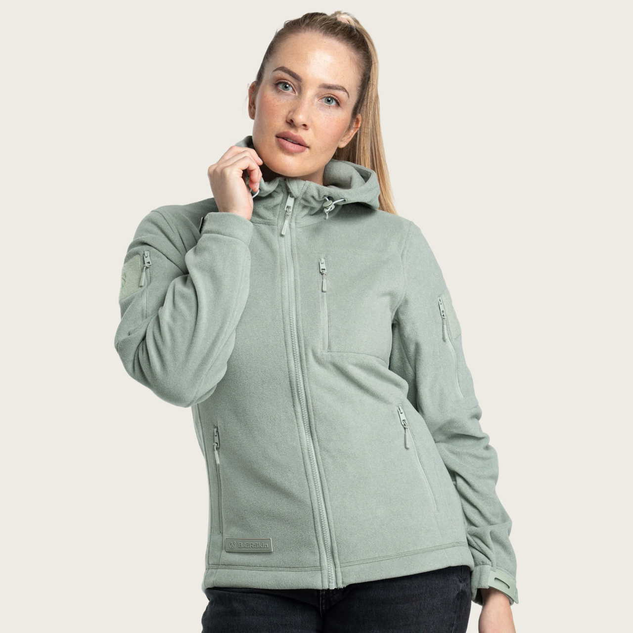 BÆRSkin Tactical Hoodie Women Sage Green Mélange
