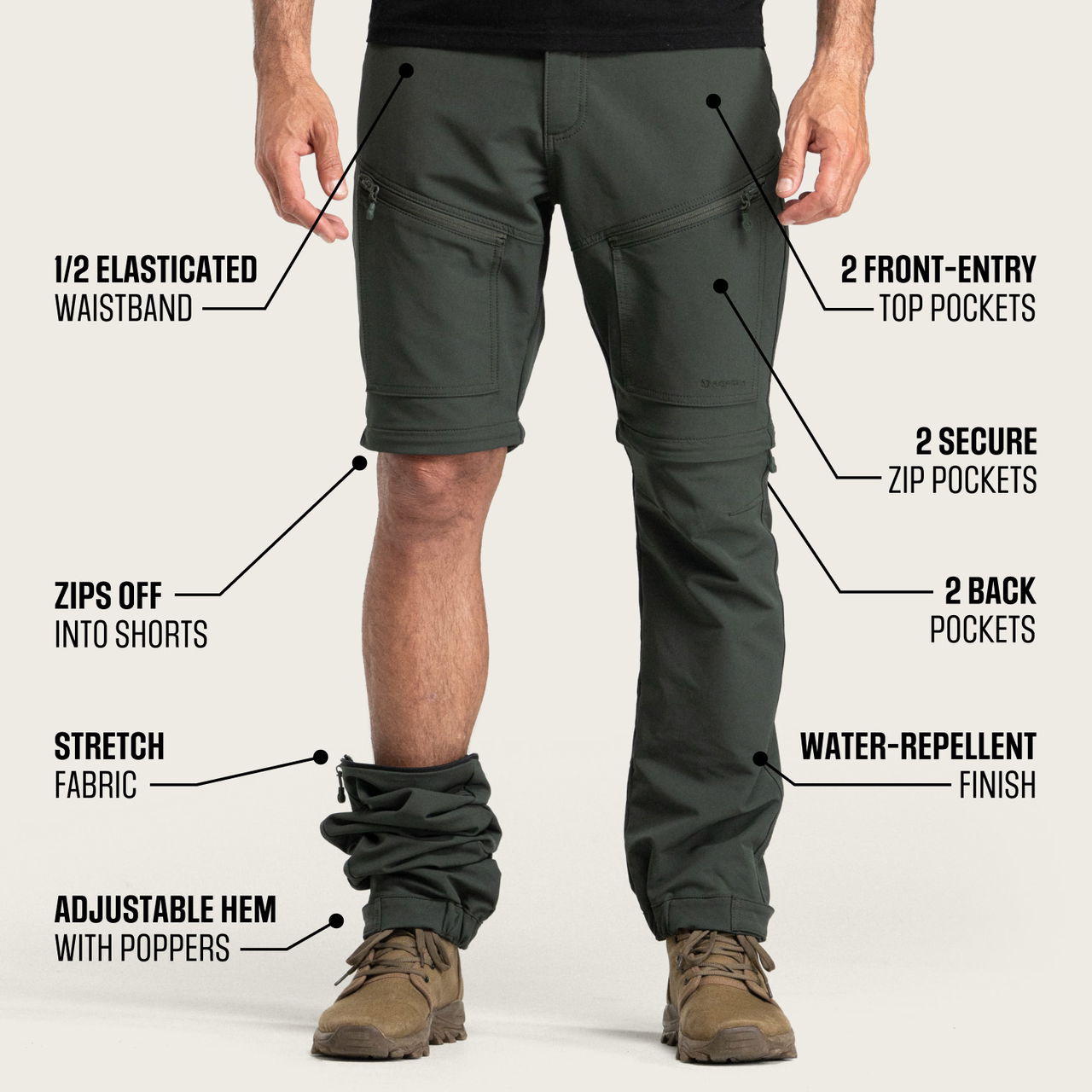 BÆRSkin Zip Off Cargo Pants | BAERSkin Tactical Supply Co. Get
