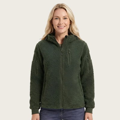 BÆRSkin Sherpa Hoodie Women Hunter Green