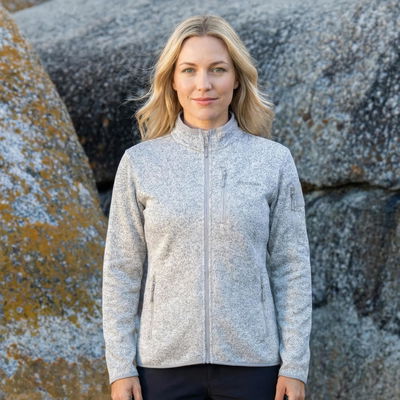 BÆRSkin Basecamp Knit Jacket Women Charcoal Melange