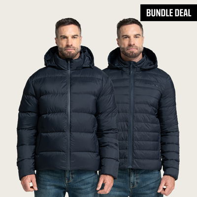 BÆRSkin Tough Puffer Hoodie + BÆRSkin Ultra Light Down Hoodie